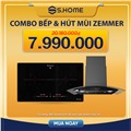 Combo Bếp & Hút mùi Zemmer giá sốc chỉ 7.990k